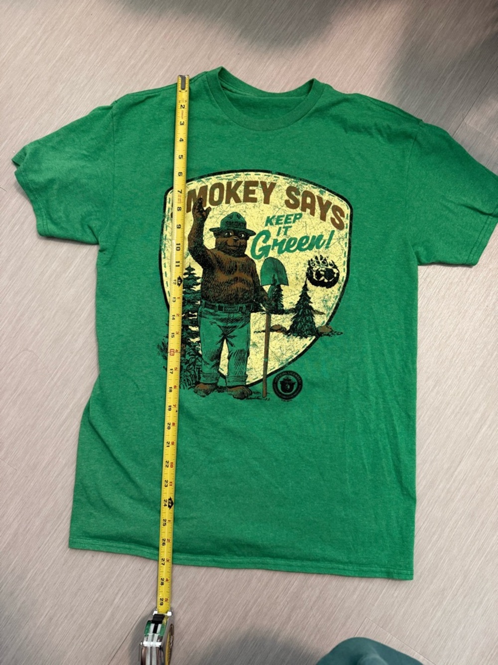 Smokey Says Keep It Green Graphic Tee - Green